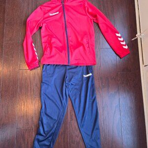 Danish designer/Hummel boys jogger pants and 2 athletic jackets size 14